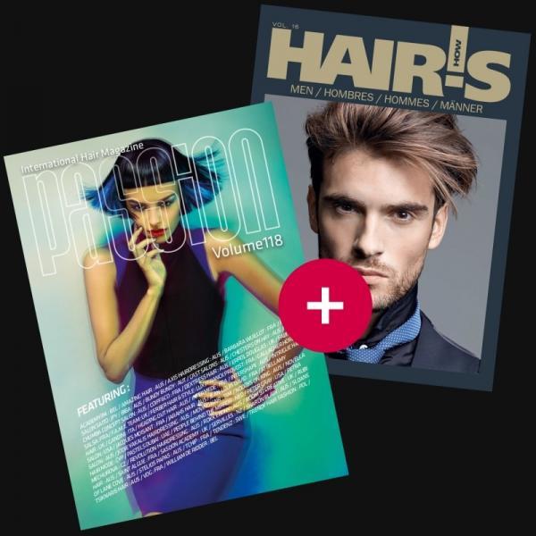 Pack Passion International Hair Magazine Vol. 118 + Hair's How Men Vol. 16